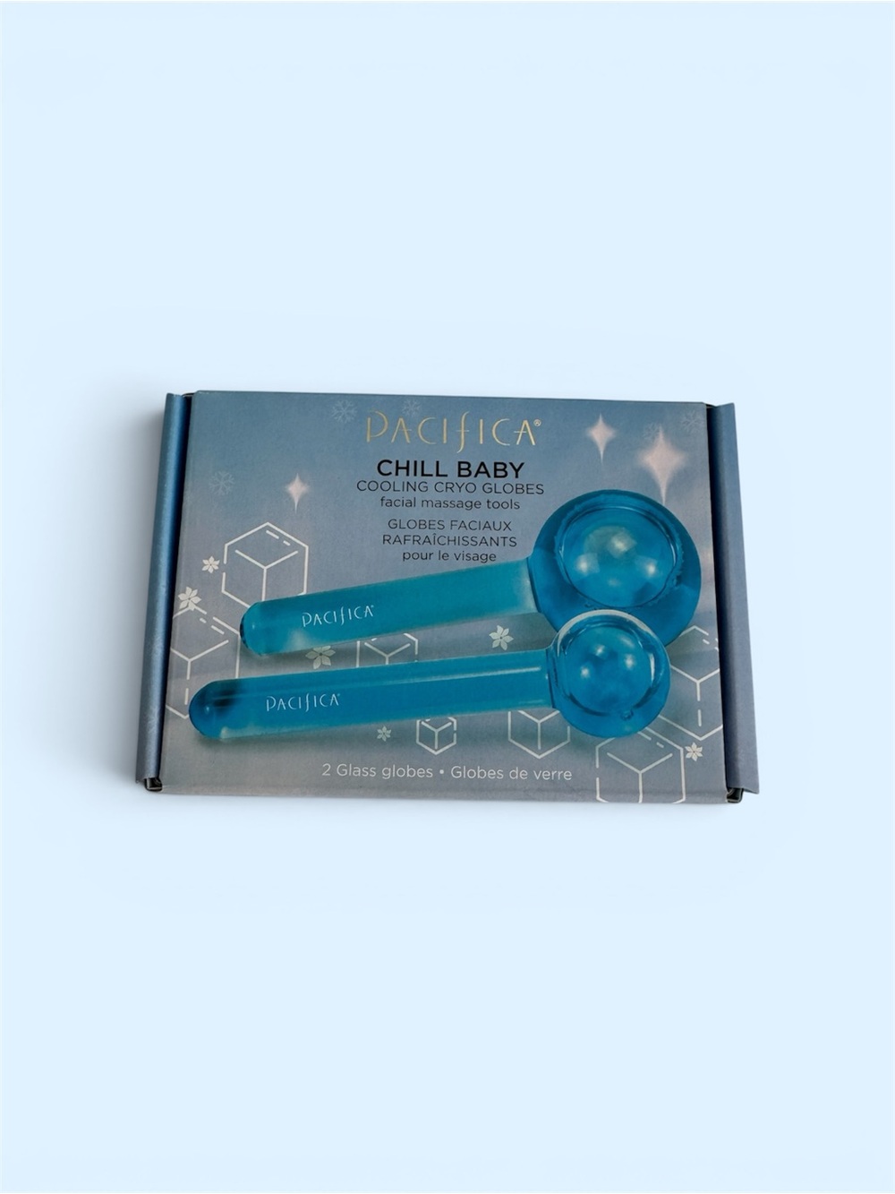 NIB! Pacifica Blue Cooling Cryo Globes Facial Massage Tools